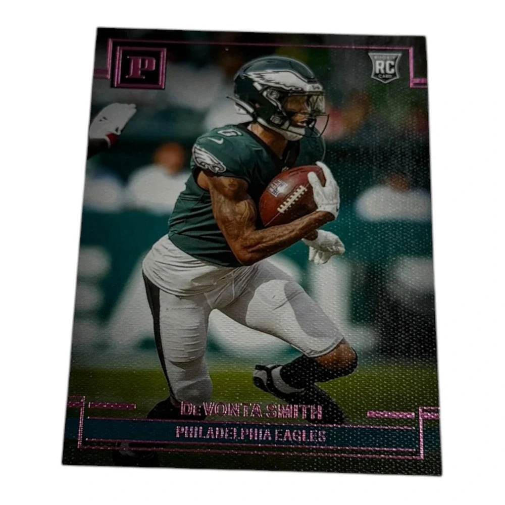 2021 Panini Chronicles DeVonta Smith Pink Canvas Rookie Card PA-25 Eagles NFL